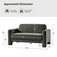 thumbnail image 6 of 59" Modern Loveseat Sofa Chenille Fabric 2-Seater Couch with Curved Design for Small Space Living Room Gray, 6 of 6