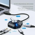 thumbnail image 2 of USB External Sound Card USB Adapter for Laptop Desktop Sound Card with 3x3.5mm 2xUSB 1xType C Port for, 2 of 8