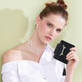 thumbnail image 5 of Linda cartera de gato para mujer, monedero plegable pequeño, clip para dinero, tarjetero para mujer con cremallera, regalos para mujer, negro JAMW Sencillez, 5 of 5