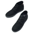 thumbnail image 3 of CMR CHAMARIPA Casual Elevator Shoes For Men, Black Mid Top Canvas Sneaker Extra Heightening Shoes 2.36" Taller, 3 of 11