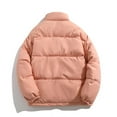 thumbnail image 4 of IYTR Mens Puffer Jacket Long Sleeve Button Up Zipper Down Jacket Padded Insulated Puffer Coats Winter Coats Outerwear (Pink,M), 4 of 4