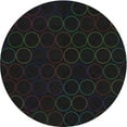 thumbnail image 1 of Ahgly Company Indoor Round Patterned Light Black Novelty Area Rugs, 6' Round, 1 of 6