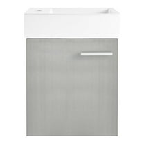 Colmer 18 Single, Brushed Grey, One Cabinet, Bathroom Vanity