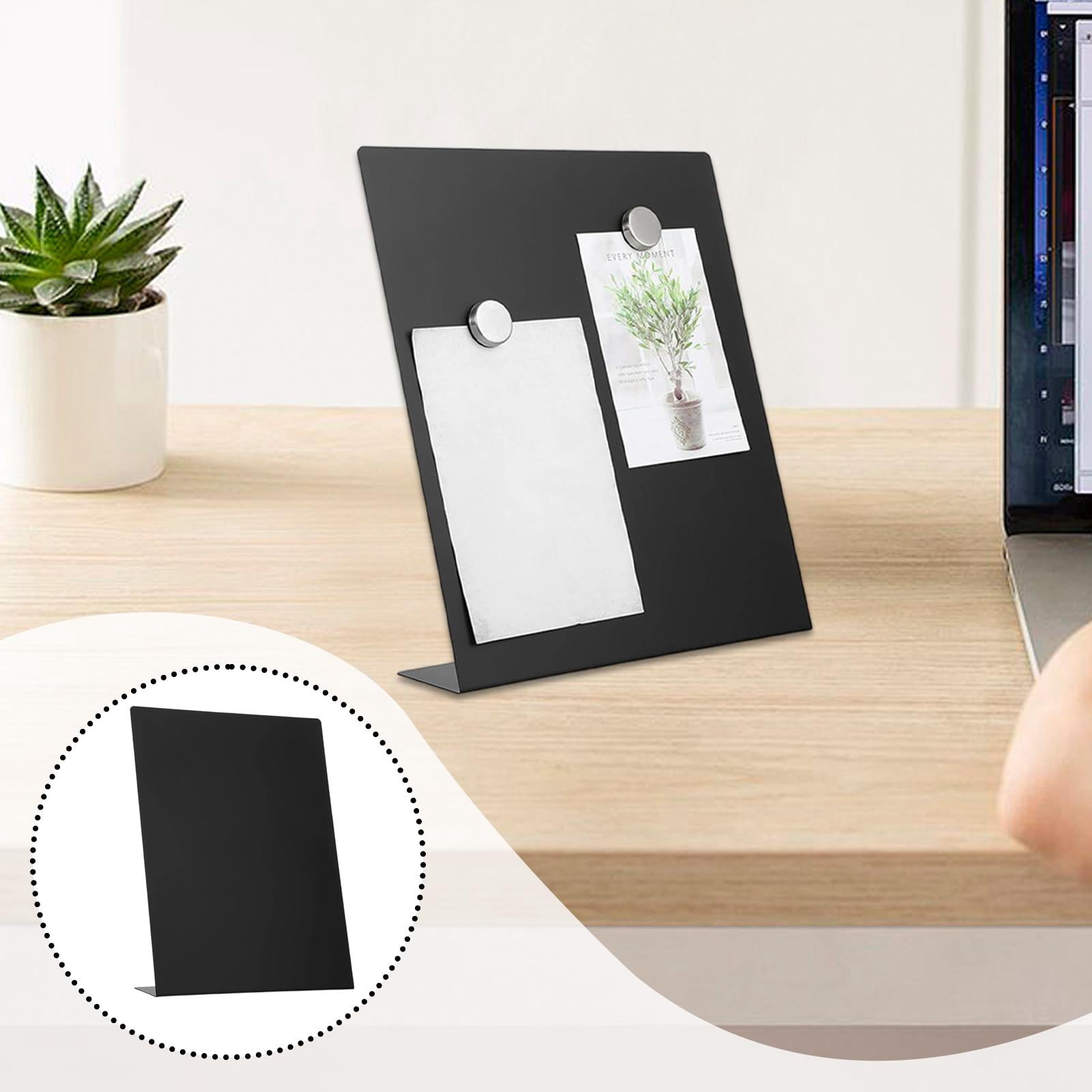 CarpNettore Magnetic Bulletin Board Tabletop Memo Display Board for Counter Dorm Wedding
