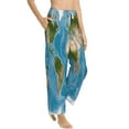 thumbnail image 2 of Haiem Earth View World Map Women's Pajama Pants Ultra Lightweight Pjs Bottoms Sleepwear Bottom Pants With Pocket Drawstring-XX-Large, 2 of 9