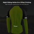 thumbnail image 4 of NFTIGB Men's Basic Riding Jerseys Full Zipper Long Sleeves Bike Shirt Reflective Strips Breathable Windbreaker Mountain Biking, Neon Green, Large (9.84 in / 25 cm), 4 of 8