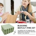 thumbnail image 2 of Foam Blocking Mats Knitting Extension Kit Thick Precise Blocking Boards With T-Pins DIY Knitting And Crochet Accessories, 2 of 6