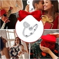 thumbnail image 4 of Anillo con letras para mujer, Plata de Ley 925, abierto, ajustable, con letras AZ, joyería con caja de regalo, 4 of 4