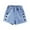 Sky Blue, variant on Little Girls' Spring Summer Heart Print Denim Shorts Casual Stretch Thin Washed for Kids Size 6-7T