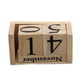 thumbnail image 2 of Dserhfy Wooden Blocks Desk Calendar Month Date Display Reusable Farmhouse Rustic Solid Wood Perpetual Calendar Home Office Desktop Decoration, 2 of 8