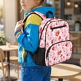 thumbnail image 3 of HUIACONG 13.5 Inch Cute Strawberry Axolotl Kids School Backpack Water Resistant Adjustable Breathable Padded Straps Multi Pocket Lightweight Large Capacity Bookbag for Preschool Elementary, 3 of 7