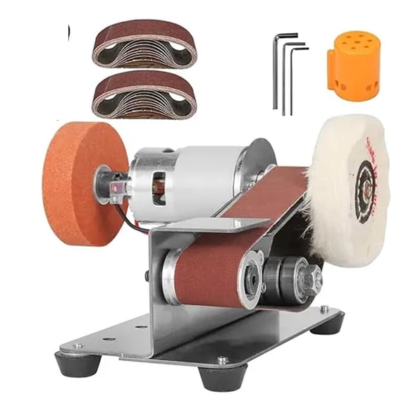 Mini Electric Belt Sander DIY Polishing Grinding Machine with  Grinder Set Sharpener Cutter Knife Edges