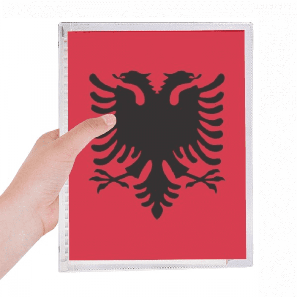 Albania National Flag Europe Country Notebook Loose Diary Refillable