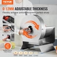 thumbnail image 2 of VEVOR Trancheuse Électrique de Légumes, Épaisseur Réglable 0-0,5 Pouces/0-12mm, Machine à Trancher Commerciale Convertible en Manuel, 2 of 9