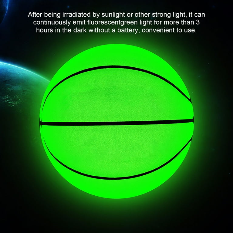 FANCY Glowing Basketball Fluorescent Green Reflective Basketball