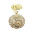 thumbnail image 3 of Stone Stud 69 Medal Spinner Pendant with 2mm Rope Chain Necklace, Gold-Tone, 22", 3 of 4