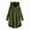 Army Green, variant on Ozmmyan Women's Button Down Cardigan Hoodies Cat Ears Irregular Plush Solid Hooded Coat