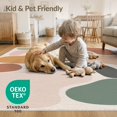 thumbnail image 2 of ODIKA 9'x12' Earthy Pastel Tones Modern Abstract Washable Area Rug Stylish Organic Shapes for Contemporary Spaces for Great Room, Indoor Concept, Large Living Low Pile, Flatwoven, 2 of 5