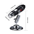 thumbnail image 2 of Fiudx Microscopio Digital Usb, Aumento de 1600X, Control de Luz de 8 Led, Cámara Endoscópica Portátil, Funciones de Captura de Imágenes y Medición, Herramienta Educativa para Estudiantes E Ingenieros, 2 of 2