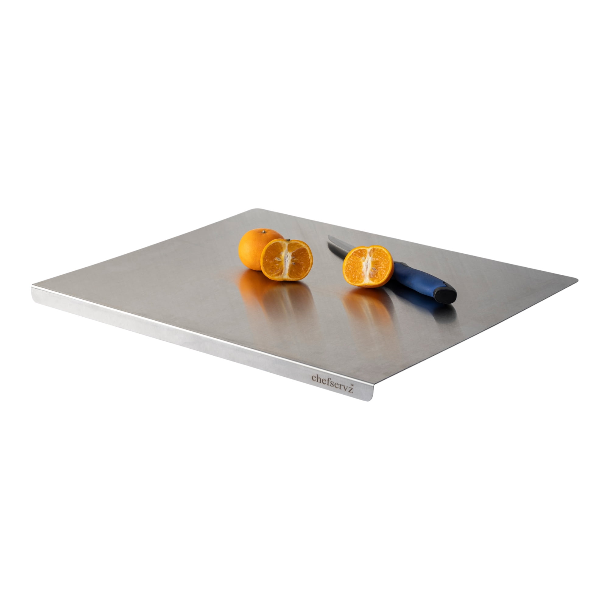 Chefservz Stainless Steel Cutting Board for Multi-Purpose Use 15.8" L x 11.8" W (40 x 30 cm)