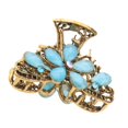 thumbnail image 1 of Retro oro cristal antideslizante flor agarre garra pinza pelo Metal Clip sombreros para Azul Colcomx Pinzas de garra de cabello para mujeres, 1 of 8
