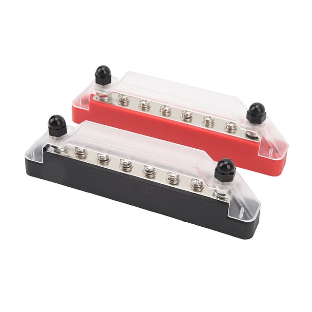 Bloque de conexiones de barra colectora ANGGREK Circuito Seguro Negro Rojo DC12V a 48V