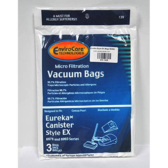 Eureka Style EX Canister Vacuum Cleaner Bags, EnviroCare Replacement Brand