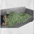 thumbnail image 5 of Spring Soft Flannel Fleece Throw Blanket, Repetitive Daisy Strawberry Leaves Blossoms Illustration, Cozy Plush for Indoor and Outdoor Use, 60" x 80", Dark Coral Lime Green, by Ambesonne, 5 of 5