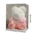 thumbnail image 3 of Weloille Valentine's Day Preserved Flower Rose Bear Decor, Battery Operated LED Light Ornament with Gift Box, Romantic Handmade Gift for Girlfriend, 3 of 6