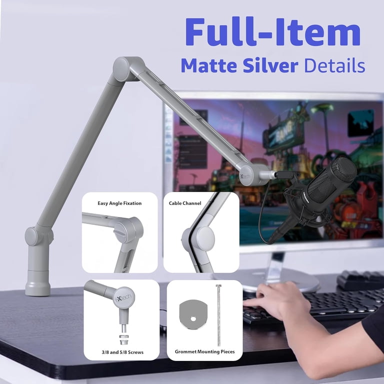 IXTECH Boom Arm - Adjustable 360° Rotatable Microphone Sturdy