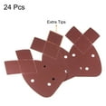 thumbnail image 3 of Uxcell 24 Packs 1000 Grits Aluminum Oxide Hook & Loop Sandpapers Sanding Pads with Extra Tips Brown, 3 of 6