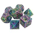 thumbnail image 4 of 7Pcs Hollow Metal DND Game Dice Steampunk Gear Wheel for RPG MTG Colorful, 4 of 5