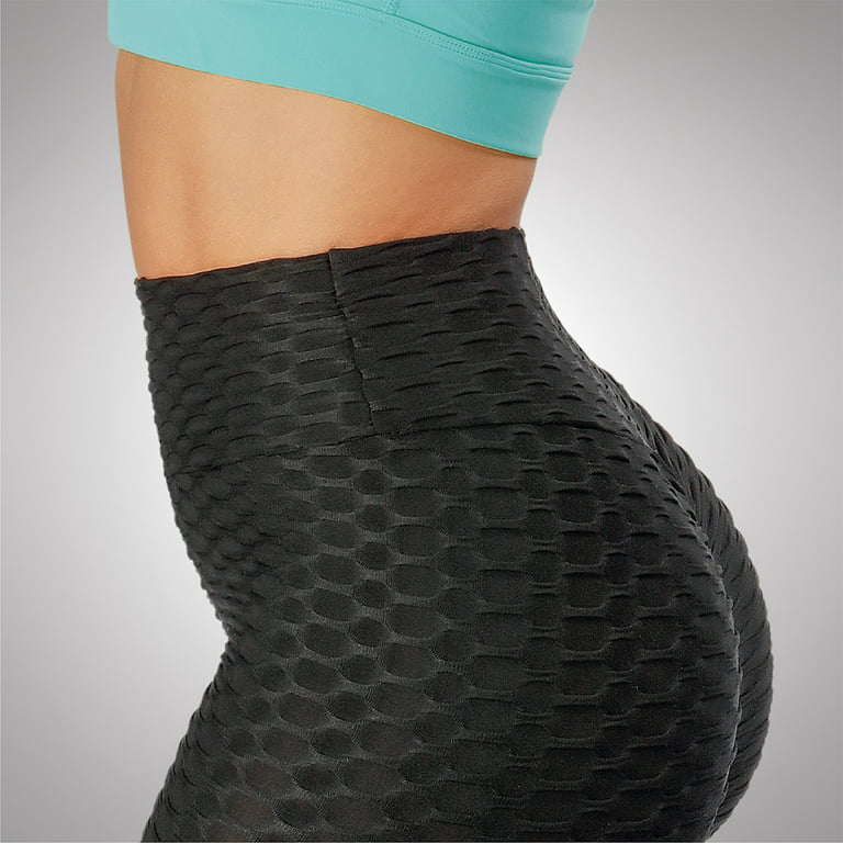 Hy-Impact Peach Fit High Waist Anti-Cellulite Leggings - Tummy Control &  Booty Lift - Size XL - Black