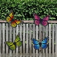 thumbnail image 2 of WM25 Metal Butterfly Wall Decor Outdoor, 4 Pack Hanging Metal Butterflies Wall Art Sculptures, 2 of 6