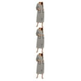 thumbnail image 3 of yingyy 1/2/3 Polyester Robe de Nuit Femme Décontractée Col Rond Manches Longues Double Poche Respirante Robe de Maison Vêtement de Nuit Gris m 3 Pcs, 3 of 6