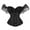 Black, variant on TINZ Women Lace Up Boned Bustier Corset With Garters Lace Up Boned Overbust Corset Bustier Lingerie Bodyshaper Fitted Top Underwire Corset