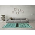 thumbnail image 3 of Ahgly Company Indoor Round Abstract Light Blue Contemporary Area Rugs, 8' Round, 3 of 4