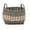 Gray;White, variant on Lucius Round Resin Woven Wicker Basket with Handles - 13" x 13" x 13" - Black - For Clothes, Towels, Toys, Magazines Storage and Home Decoration