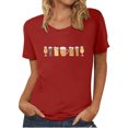 thumbnail image 1 of Blouse Femme Oktoberfest Col Rond Mode T-Shirt Été Imprimé Manches Courtes Pull T-Shirt Hauts Chemise, 1 of 5