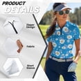 thumbnail image 5 of Uorisanigo White Daisy Couple Matching Outfit Men and Women Golf Shirts 1/4 Zip Up Quick Dry Short Sleeve Golf Lapel Collared Summer Shirt Athletic T Shirt Casual Workout, 5 of 8