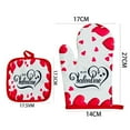 thumbnail image 6 of Valentine Printed Gloves Set Oven Mitts Non-slip Oven Gloves Cooking Gloves Baking BBQ Gloves Kitchen Potholders, 6 of 6