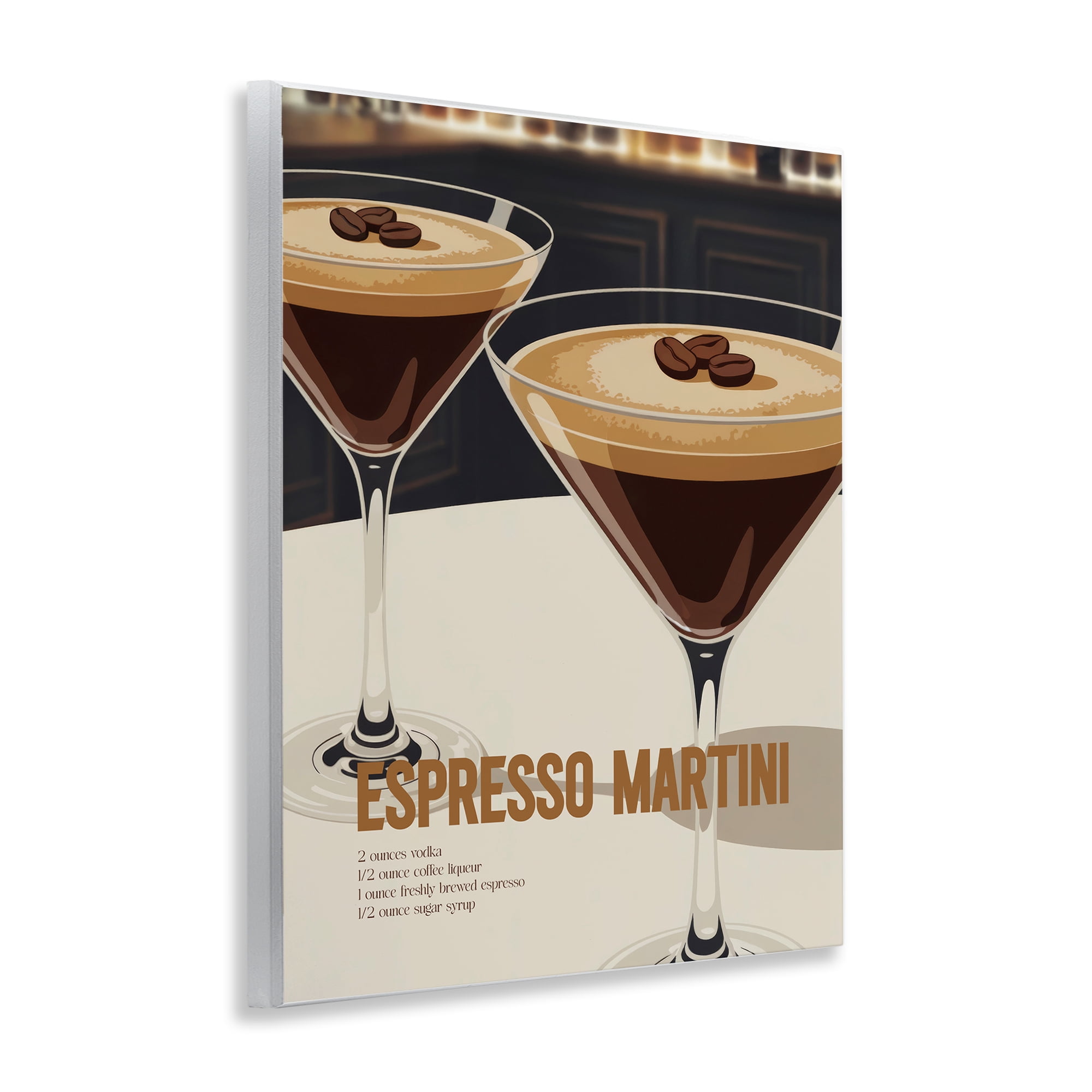 Stupell Industries Sleek Modern Espresso Martini Wall Plaque Art, design by Andreas Magnusson