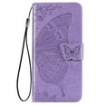 thumbnail image 5 of Allytech Galaxy Note 20 Case, Shockproof PU Leather Retro 3D Big Butterfly Embossed Wallet Flip Case Magnetic Stand with Card Slot Folio Cover for Samsung Galaxy Note 20, Lightpurple, 5 of 10