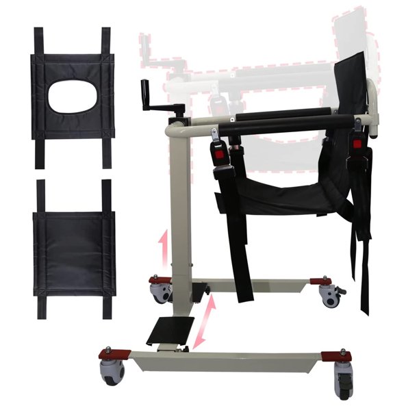 Patient Lift for Home, Portable Car Wheelchair Lift, Bedside Commode