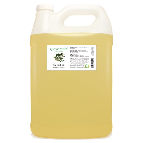 Cajeput Essential Oil - 1 Gallon - Clear Plastic Jug w/ Cap - GreenHealth