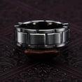 thumbnail image 4 of 100S JEWELRY Gunmetal Tungsten Rings For Men Wedding Band Brick Pattern Promise Engagement Size 6-16 (Tungsten Carbide, 13.5), 4 of 6