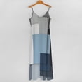thumbnail image 5 of Modern Art Gray Blue Geometric Sleeveless Dress Dresses Women Summer Women's Summer Clothing, 5 of 9