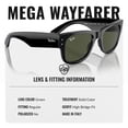 thumbnail image 5 of Ray-Ban RB0840S MEGA WAYFARER Square Shaped Non-Polarized Sunglasses for Men & Women - Includes Official RAYBAN Eyewear Kit - Ideal Formal & Casual Wear Sunglasses - 0 Lens, 5 of 8