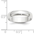 thumbnail image 3 of Primal Gold 10 Karat White Gold 5mm Hollow Half Round Band Size 12, 3 of 6