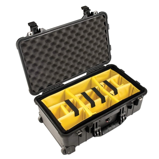 Funda Pelican 1510 con separadores acolchados, color negro